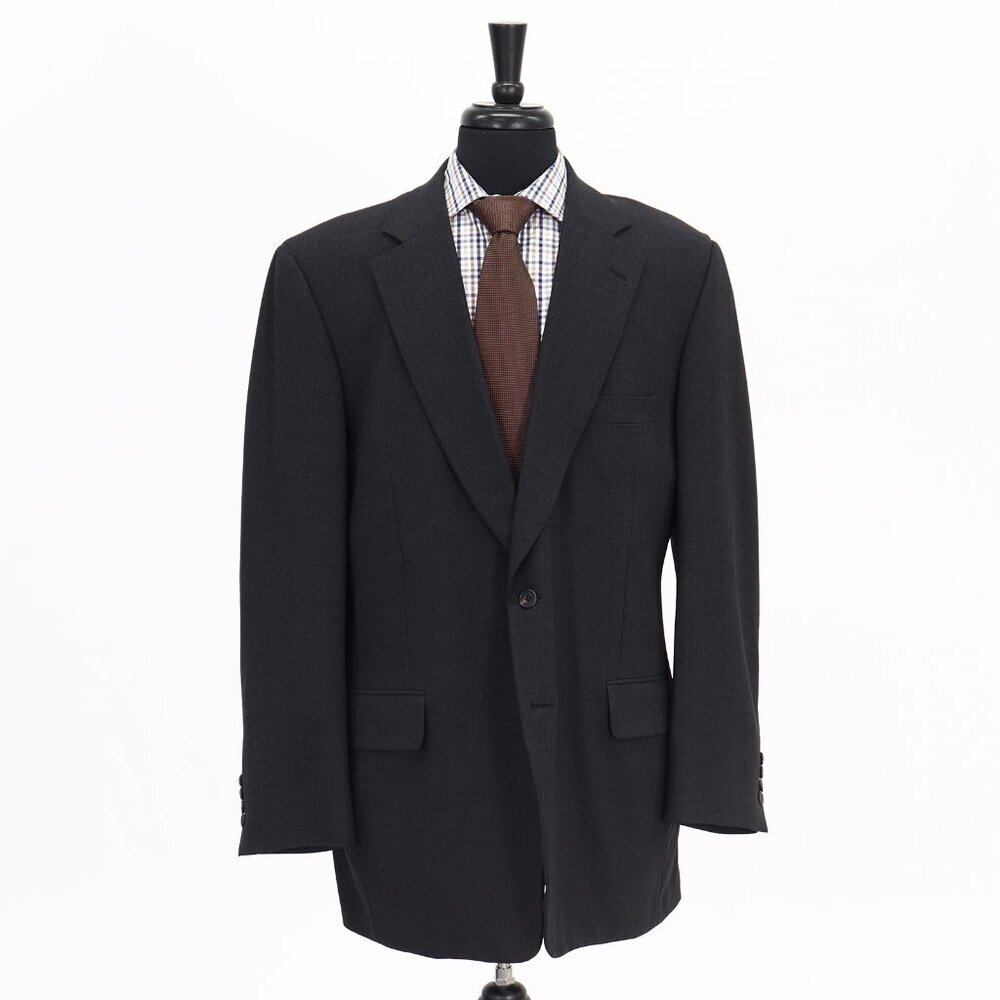 Paul Stuart 44L Gray Solid 2-Button Sport Coat Blazer Jacket G219